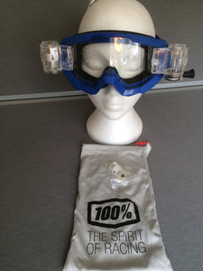 GOGGLES : 100% The Strata Mud Specific Motocross Goggles, Adult size, PLUS soft Sleeve+Film