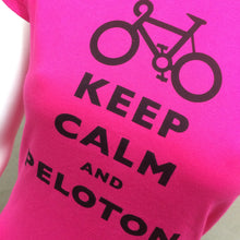 Load image into Gallery viewer, T-SHIRT : Keep Calm and Peloton Soft Style Women's T Shirt [M]